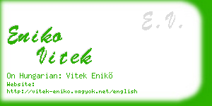 eniko vitek business card